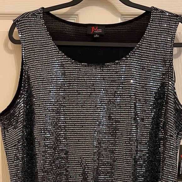 JIM Studio by John Meyer Bling Metallic Sleeveless Top - Picture 2 of 6